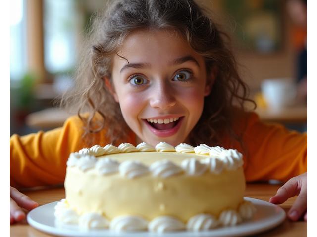 Gâteau d'anniversaire en forme de personnage de bande dessinée, hyper-réaliste, amusant et coloré.