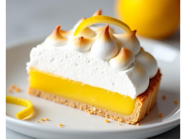 Tarte au citron meringuée avec meringue flambée