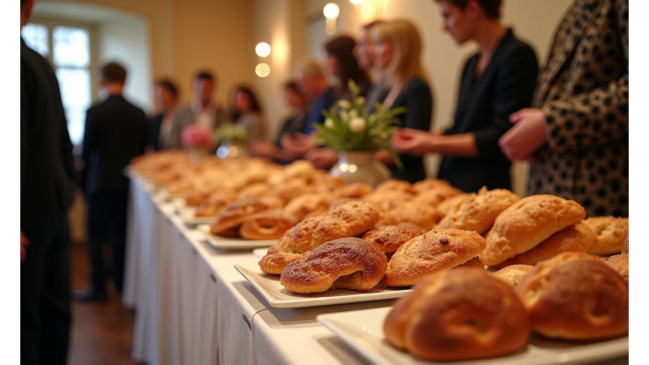 Buffet élégant par Boulangerie Ciel pour un événement parisien